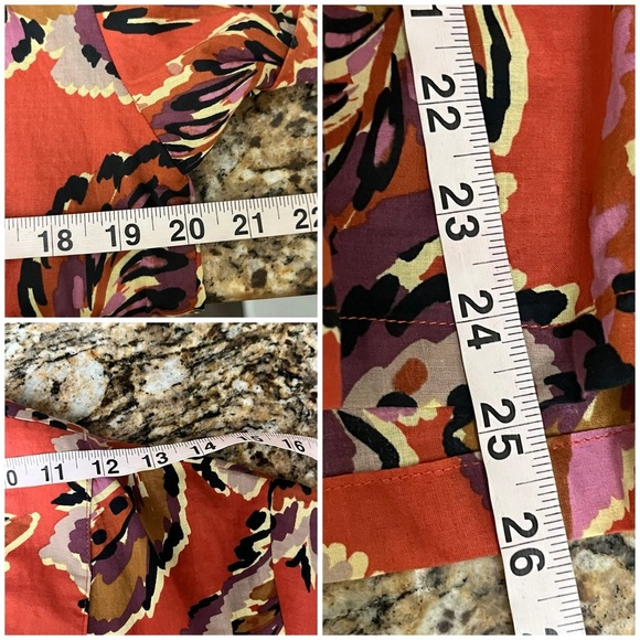 Karlie Floral Tunic Blouse Women’s L – Boho Hippie Coastal Resortwear Cottage - Picture 6 of 10